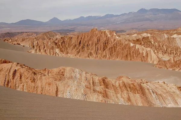 Valle Luna Hold Völgyben Közel San Pedro Atacama Atacama Sivatag — Stock Fotó