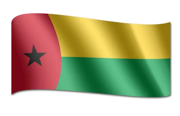 Bissau-Guinea zászlaja — Stock Fotó