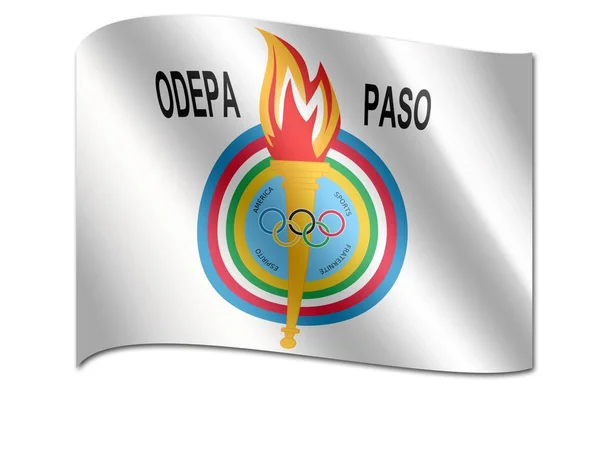 Vlajka Panamerické sportovní organizace — Stock fotografie
