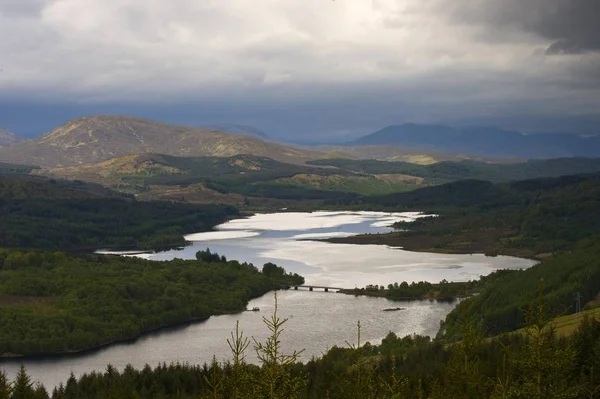 Glen Garry Zandduin Loch Garry Highlands Schotland Verenigd Koninkrijk Europa — Stockfoto