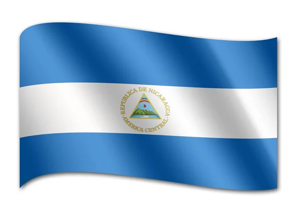 Nationella flagga nicaragua — Stockfoto