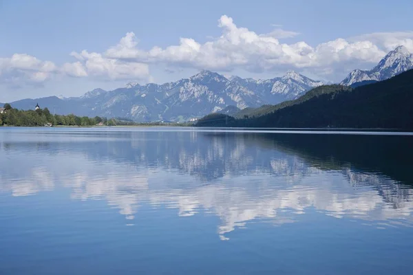 Weissensee Lake Fuessen Upper Allgaeu Upper Bavaria Bavaria Germany Europe — Stock Photo, Image