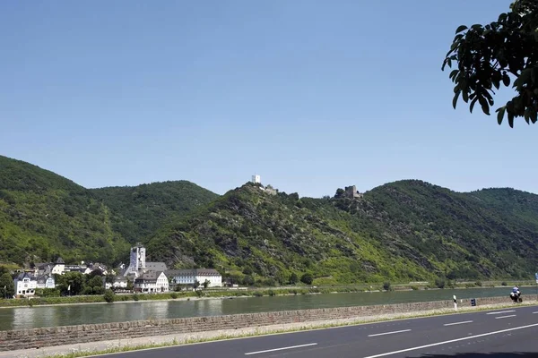 Burg Sterrenberg Hrad Hrad Burg Liebenstein Údolí Středního Rýna Porýní — Stock fotografie