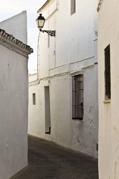 Callejón Estrecho Pueblo Andaluz España Europa —  Fotos de Stock