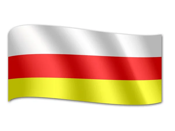 National flag of South Ossetia — Stock Photo, Image