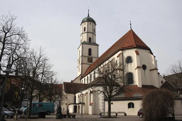 Iglesia San Martín Kirche Biberach Der Riss Alta Suabia Baden — Foto de Stock