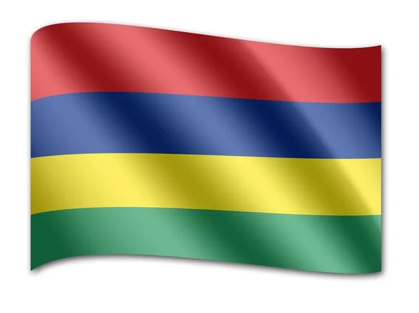 Національний прапор Маврикію — стокове фото