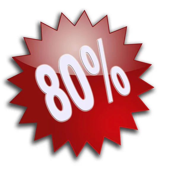 Rotes Prozent Symbol Und Verkauf — Stockfoto