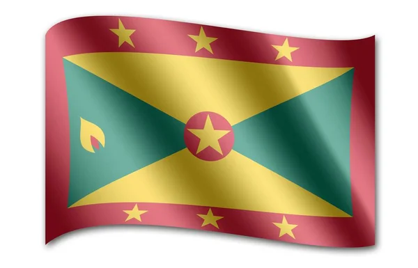 Bandera nacional de Grenada — Foto de Stock