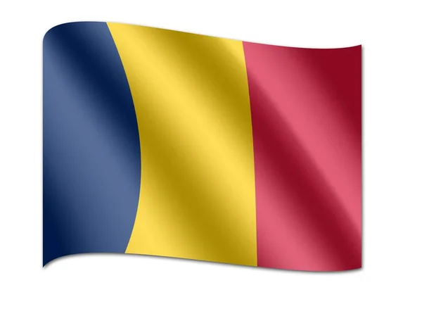 Bandeira nacional de Chad — Fotografia de Stock