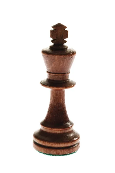 Шахова Фігура Король Ізольовані Білому — стокове фото