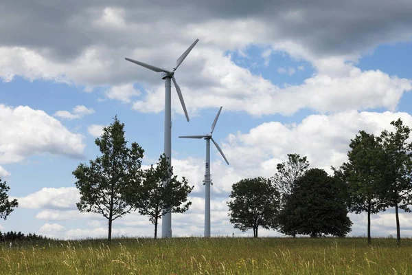 Ecologische Generatoren Windturbines — Stockfoto