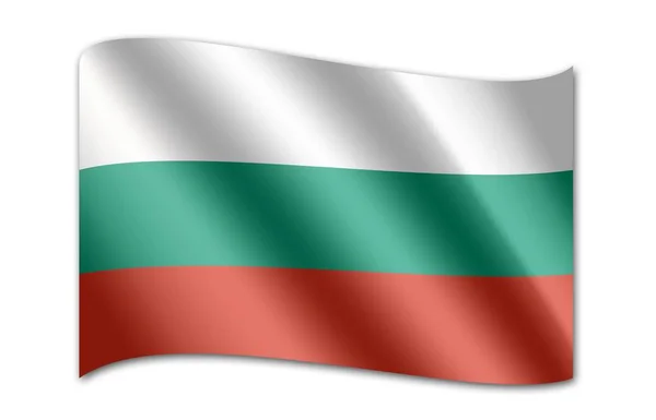 Státní vlajka Bulharska — Stock fotografie