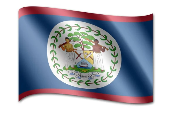 Bandeira nacional de Belize — Fotografia de Stock