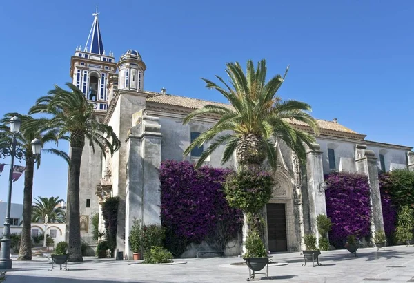 Virgen Regla Igreja Arenito Centro Chipiona Andaluzia Espanha Europa — Fotografia de Stock