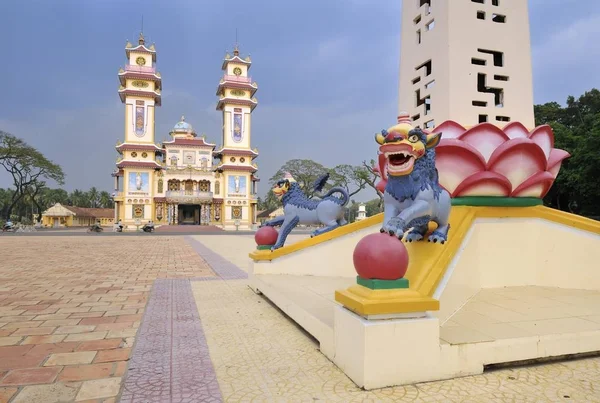 Vista Exterior Templo Cao Dai Tay Ninh Vietnã Ásia — Fotografia de Stock