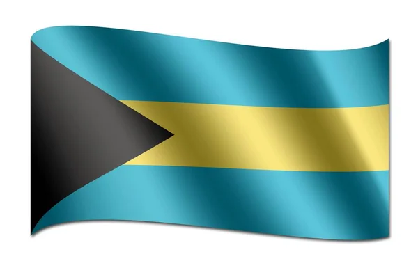 Nationalflagge der Bahamas — Stockfoto