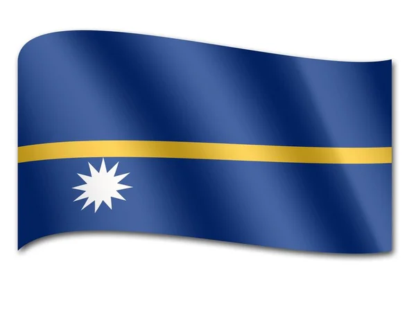 Bandeira Nacional de Nauru — Fotografia de Stock