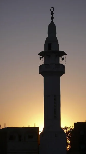 Minaret Mosquée Assouan Egypte Afrique — Photo
