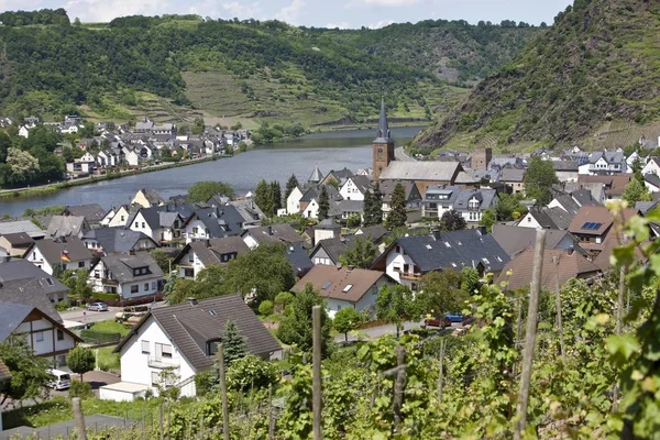 Vista Ciudad Mosela Alken Distrito Rhein Hunsrueck Kreis Renania Palatinado —  Fotos de Stock