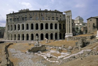 Theater of Marcellus, Temple of Apollo Sosianus, synagogue, Rome, Latium, Italy, Europe clipart