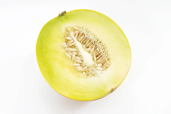 Galia Melon Hälften Cucumis Melo — Stockfoto