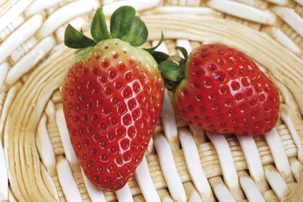 Two Strawberries Basket — Stock Photo, Image