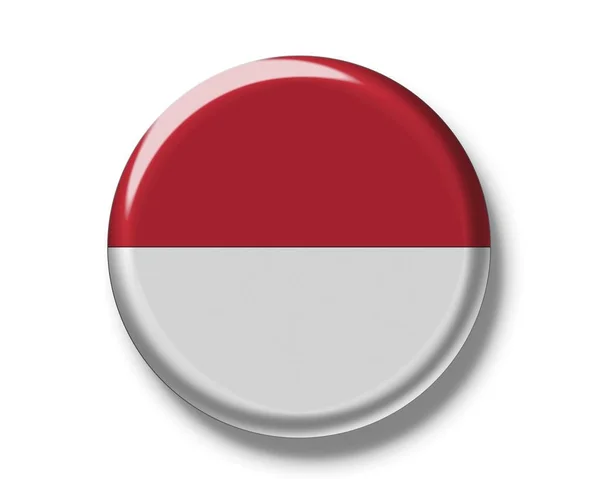 Button badge with flag of Indonesia — Stock Photo, Image