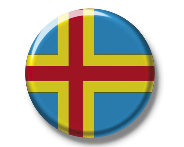 Nationale vlag van de Ålandseilanden — Stockfoto