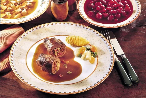 Primo Piano Sulla Roulade Manzo — Foto Stock