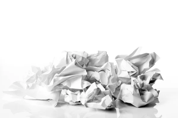 Witte Crumpled-up papier ballen — Stockfoto