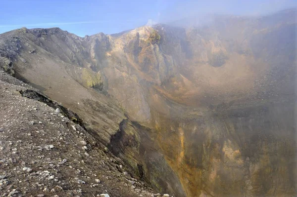 Kráter Széle Mount Etna Szicília Itlay Európa — Stock Fotó