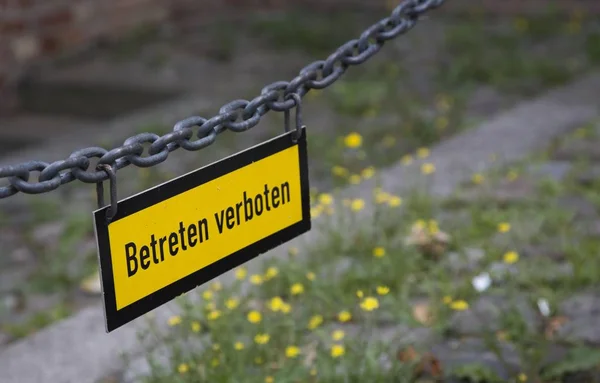 Visela Řetězu Bez Vstupu Berlín Německo Evropa — Stock fotografie