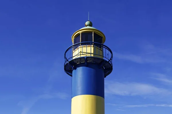 Vecchio Faro Nel Porto Località Balneare Del Mar Baltico Città — Foto Stock