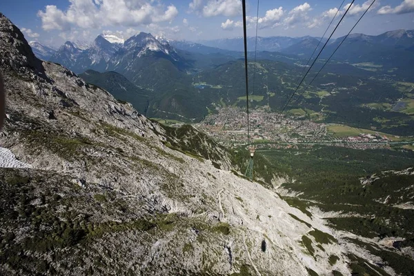Karwendelbahn Teleferiği Mittenwald Werdenfelser Toprakları Yukarı Bavyera Almanya Avrupa — Stok fotoğraf