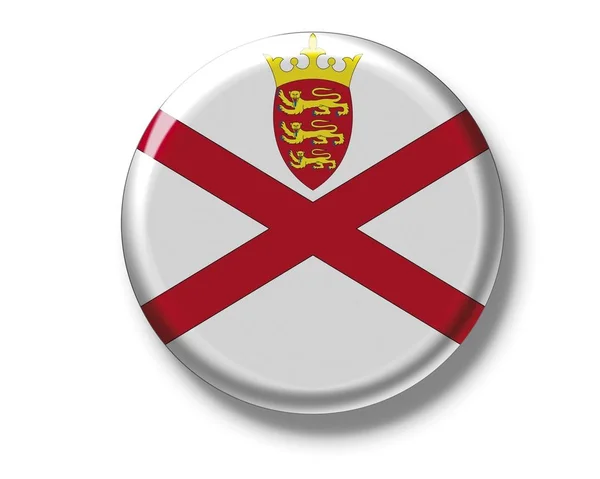Odznaka przycisk z flagą Jersey — Zdjęcie stockowe