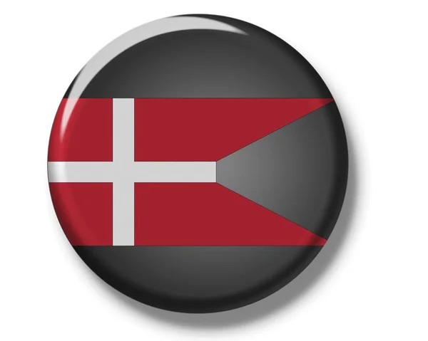 A Dánia lobogója gomb jelvény — Stock Fotó