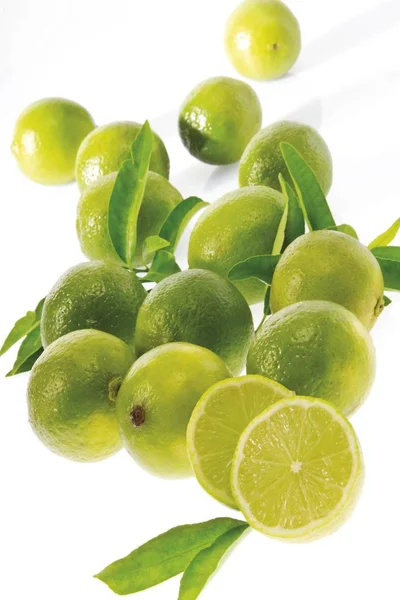 Limas Verdes Citrus Aurantiifolia — Foto de Stock