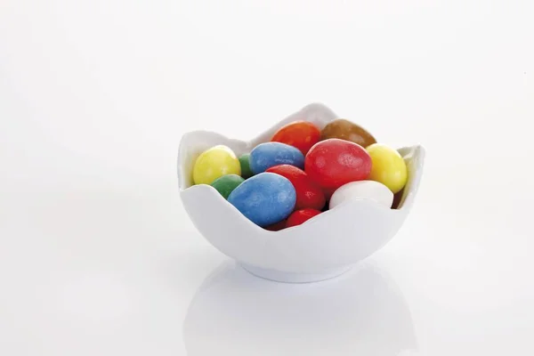 Velikonoční Vajíčka Misce Porcelánové Pusinky — Stock fotografie