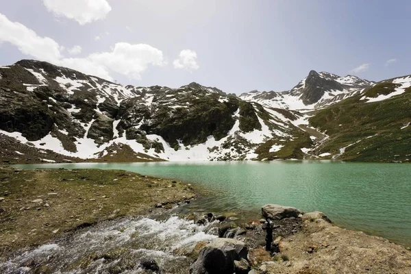 Lago Weisssee Valle Del Kaunertal Tirolo Austria Europa — Foto Stock