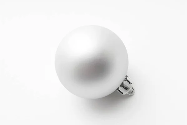 Silver toy for Christmas tree — Stock Photo, Image