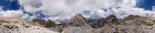 360 Vista Panorâmica Maciço Sella Pisciadu Spiz Piza Pisciadu Pico — Fotografia de Stock