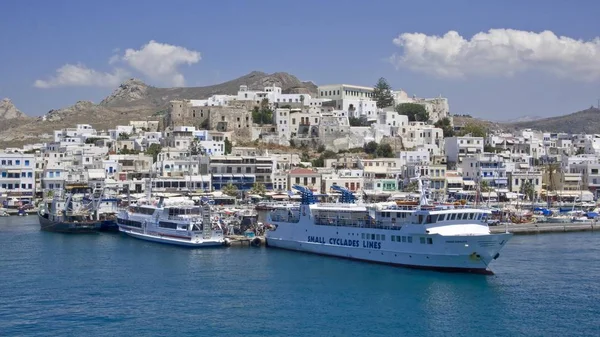 Naxos Hamn Kykladerna Grekland Europa — Stockfoto