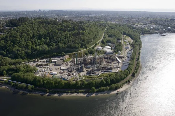 Oil Refinery Vancouver British Columbia Canada North America — Stock Photo, Image