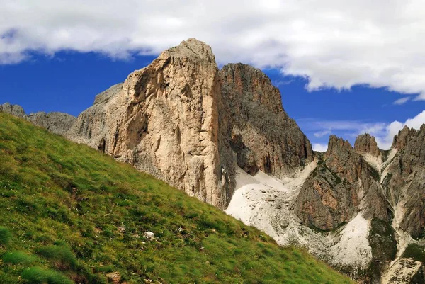 Rotwand Peak Rosengarten Massif Perto Lago Karersee Bolzano Bozen Itália — Fotografia de Stock