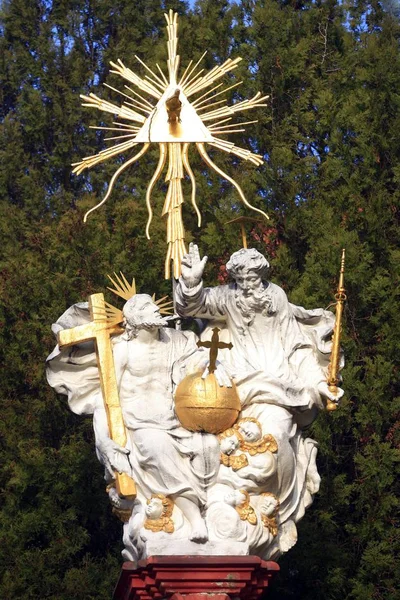 Colonna Della Santa Trinità Nel Monastero Sankt Marienstercians Panschwitz Kuckau — Foto Stock