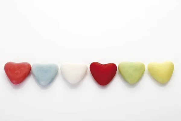 Dulces Forma Corazón Aislados Blanco — Foto de Stock