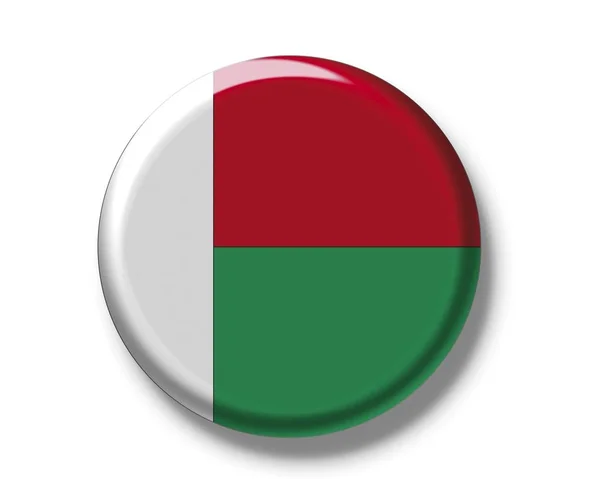 Значок с флагом Мадагаскара — стоковое фото