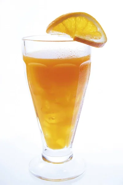 Orange Juice Glass Isolated White — Stock Photo, Image