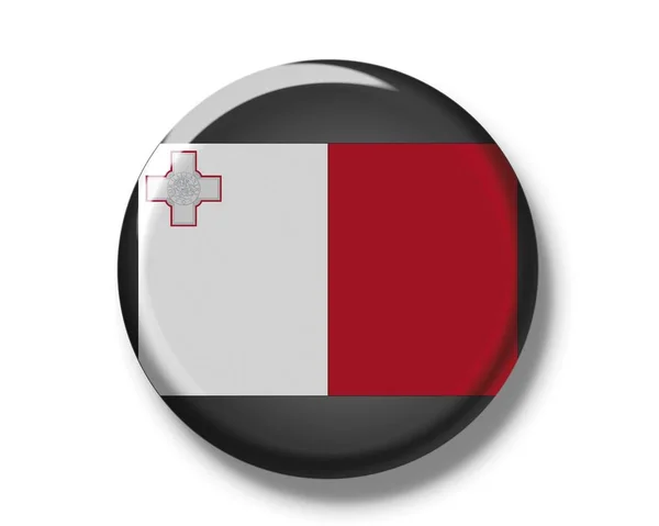 Knop badge met de vlag van Malta — Stockfoto